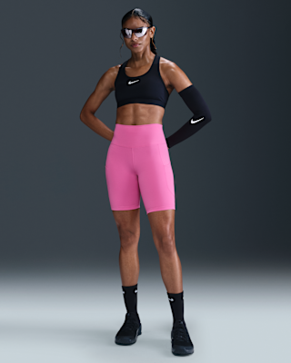 nike one Женские байкерские шорты с завышенной талией (8 дюймов) и карманами nike one Женские байкерские шорты с завышенной талией (8 дюймов) и карманами