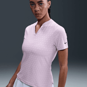 nike tour Женская жаккардовая футболка поло для гольфа dri fit с короткими рукавами