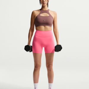 nike universa Женские байкерские шорты без переднего шва шириной 5 дюймов с высокой талией