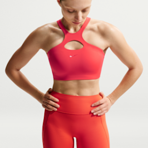 Home nike universa Женский спортивный бюстгальтер с мягкой подкладкой средней поддержки