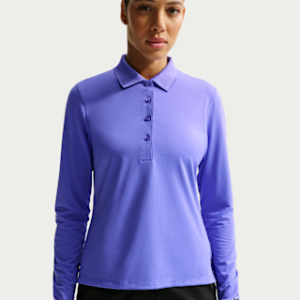 nike golf club Женская футболка поло для гольфа с длинными рукавами dri fit uv