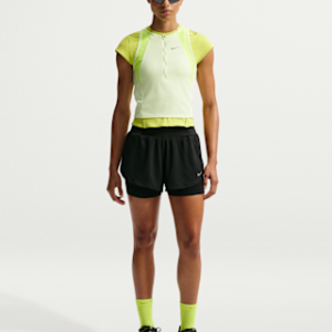 nike flow Женские шорты для бега с сеткой dri fit 2 в 1