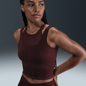nike one fitted Женская укороченная майка dri fit