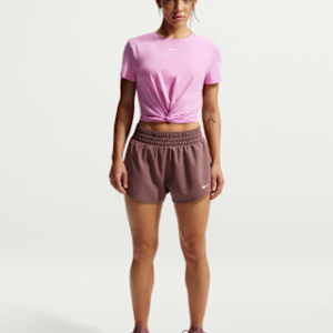 nike one Женские шорты dri fit со средней посадкой (3 дюйма) на короткой подкладке
