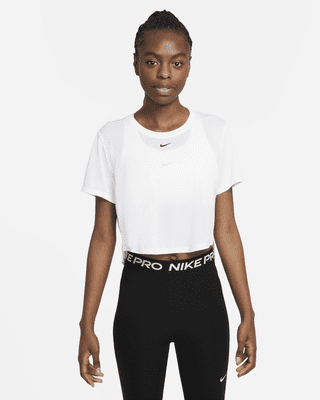 nike dri fit one Женский укороченный топ стандартного кроя с короткими рукавами nike dri fit one Женский укороченный топ стандартного кроя с короткими рукавами