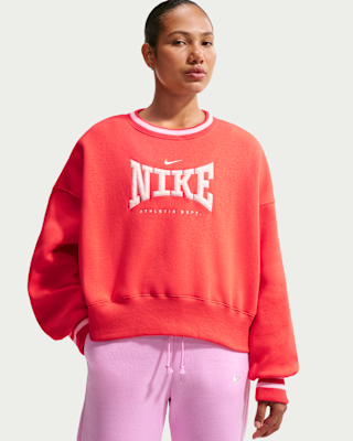 nike sportswear phoenix fleece Женский свитшот оверсайз с круглым вырезом nike sportswear phoenix fleece Женский свитшот оверсайз с круглым вырезом