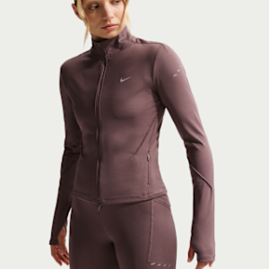 nike swift Женская беговая футболка среднего слоя с молнией во всю длину dri fit