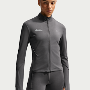 nike swift Женская беговая футболка среднего слоя с молнией во всю длину dri fit