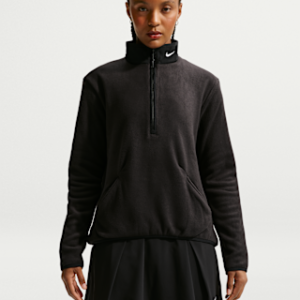 nike therma fit victory Женская футболка для гольфа с длинными рукавами и молнией 1/2