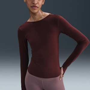 nike zenvy Женский топ с длинными рукавами dri fit