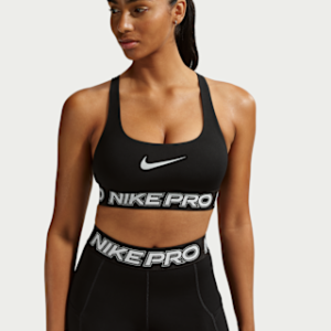 Home nike pro Женский спортивный бюстгальтер без подкладок с легкой поддержкой