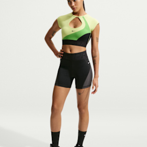 nike pro sculpt Женские байкерские шорты dri fit с высокой талией (5 дюймов)