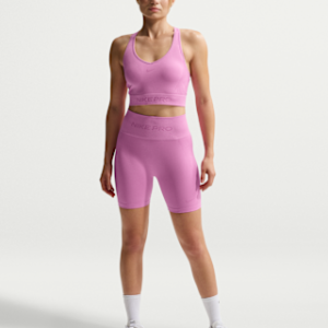nike pro seamless Женские байкерские шорты dri fit с высокой талией (5 дюймов)