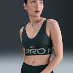 Home nike pro indy plunge Женский спортивный бюстгальтер с мягкой подкладкой средней поддержки