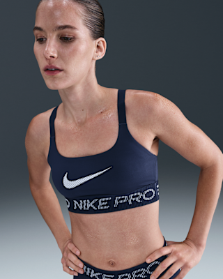 nike pro Женский спортивный бюстгальтер без подкладок с легкой поддержкой nike pro Женский спортивный бюстгальтер без подкладок с легкой поддержкой
