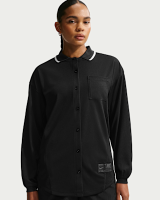 nike sportswear Женский трикотажный топ на пуговицах оверсайз nike sportswear Женский трикотажный топ на пуговицах оверсайз