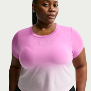 nike sportswear chill knit Женская узкая укороченная футболка (большие размеры)
