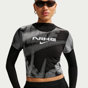nike sportswear chill knit Женская узкая укороченная футболка