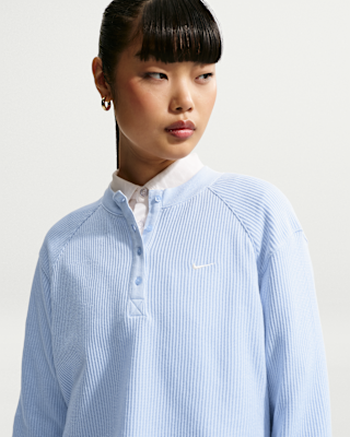nike sportswear chill waffle Женский свободный топ на пуговицах с длинными рукавами nike sportswear chill waffle Женский свободный топ на пуговицах с длинными рукавами