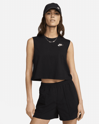 nike sportswear club Женский укороченный топ без рукавов nike sportswear club Женский укороченный топ без рукавов