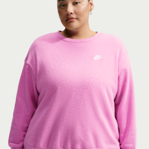 Витрина nike sportswear club fleece Женский свободный свитшот с круглым вырезом (большие размеры)