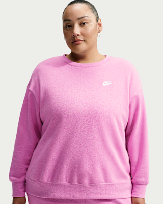 nike sportswear club fleece Женский свободный свитшот с круглым вырезом (большие размеры) nike sportswear club fleece Женский свободный свитшот с круглым вырезом (большие размеры)