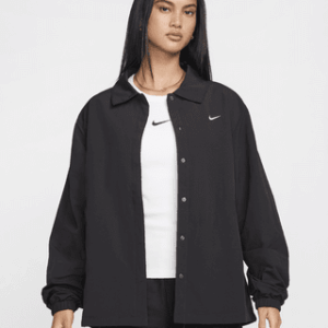 Home nike sportswear essential Женская большая тренерская куртка из тканого материала с УФ излучением