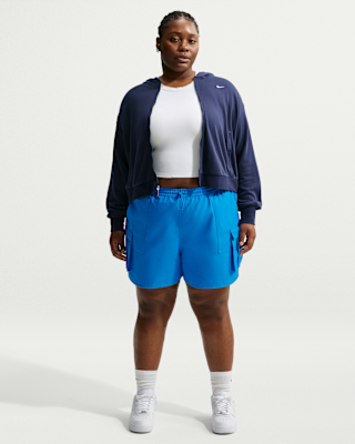 nike sportswear Женские свободные шорты карго со средней посадкой высотой 5 дюймов (большие размеры) nike sportswear Женские свободные шорты карго со средней посадкой высотой 5 дюймов (большие размеры)