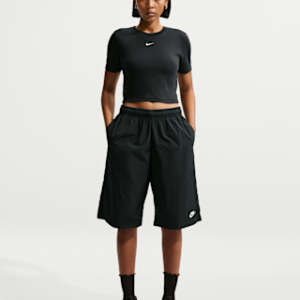 nike sportswear Женские свободные шорты длиной до колена со средней посадкой