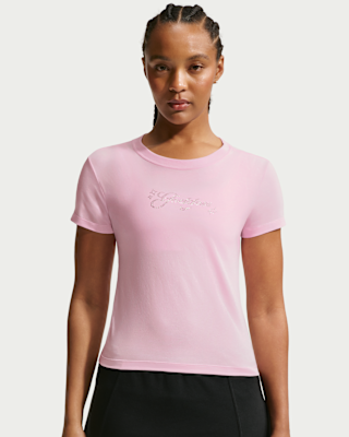 nike sportswear chill knit Женская узкая укороченная футболка nike sportswear chill knit Женская узкая укороченная футболка