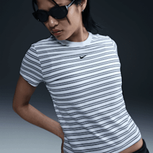 nike sportswear chill knit Женская узкая полосатая футболка