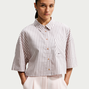 nike sportswear chill poplin Женский полосатый топ оверсайз