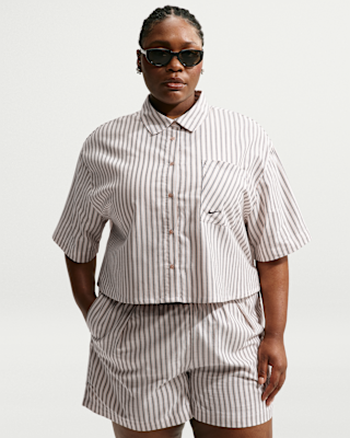 nike sportswear chill poplin Женский полосатый топ оверсайз (большие размеры) nike sportswear chill poplin Женский полосатый топ оверсайз (большие размеры)