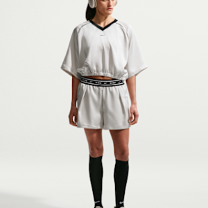 nike sportswear Женские свободные атласные шорты со средней посадкой