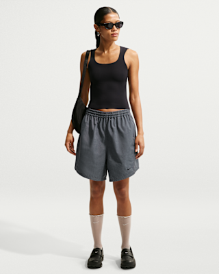 nike sportswear Женские тканые шорты оверсайз со средней посадкой nike sportswear Женские тканые шорты оверсайз со средней посадкой