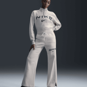 nike sportswear phoenix fleece Женские широкие брюки с высокой талией и логотипом