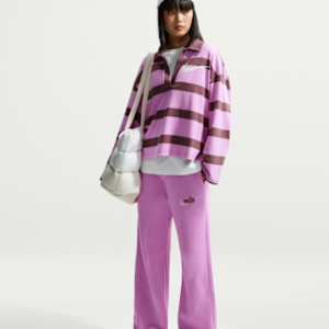 nike sportswear phoenix fleece Женские широкие брюки с высокой талией и логотипом