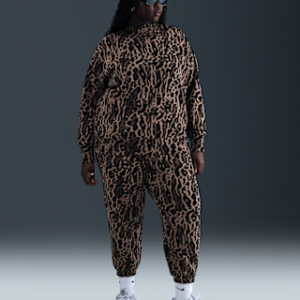 nike sportswear phoenix fleece Женские спортивные штаны оверсайз с принтом и завышенной талией (большие размеры)