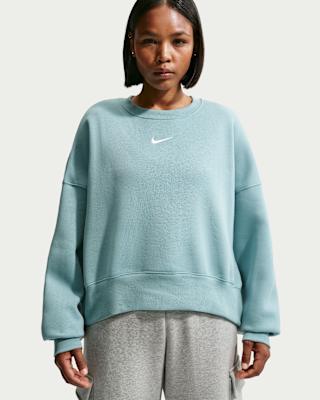 nike sportswear phoenix fleece Женский большой свитшот с круглым вырезом nike sportswear phoenix fleece Женский большой свитшот с круглым вырезом