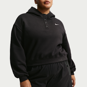 Витрина nike sportswear phoenix fleece Женская укороченная толстовка на пуговицах большого размера (большие размеры)