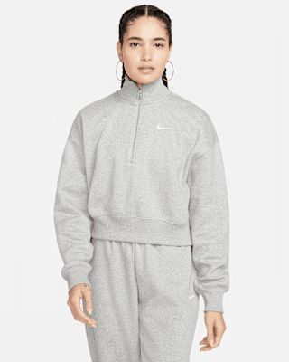 nike sportswear phoenix fleece Женский укороченный свитшот на молнии 1/4 nike sportswear phoenix fleece Женский укороченный свитшот на молнии 1/4