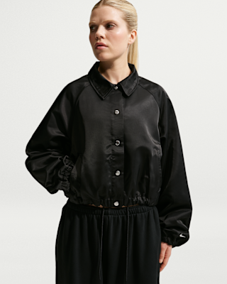 nike sportswear Женская атласная спортивная куртка оверсайз nike sportswear Женская атласная спортивная куртка оверсайз