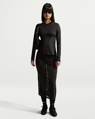 nike sportswear Женская тонкая прозрачная юбка миди nike sportswear Женская тонкая прозрачная юбка миди