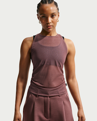 nike sportswear Женская узкая прозрачная майка nike sportswear Женская узкая прозрачная майка