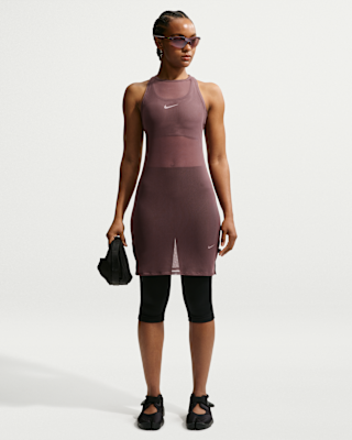nike sportswear Женское облегающее прозрачное платье майка nike sportswear Женское облегающее прозрачное платье майка