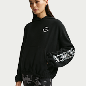 Витрина nike sportswear Женский свободный пуловер с капюшоном из френч терри и графическим рисунком