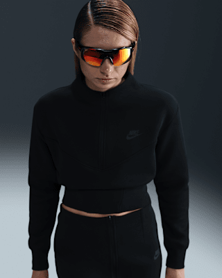 nike sportswear tech fleece Женский укороченный топ с молнией 1/2 nike sportswear tech fleece Женский укороченный топ с молнией 1/2