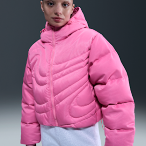 Home nike sportswear swoosh series Женская куртка пуховик оверсайз therma fit