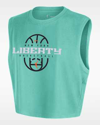 new york liberty Женская укороченная футболка без рукавов nike wnba authentic new york liberty Женская укороченная футболка без рукавов nike wnba authentic