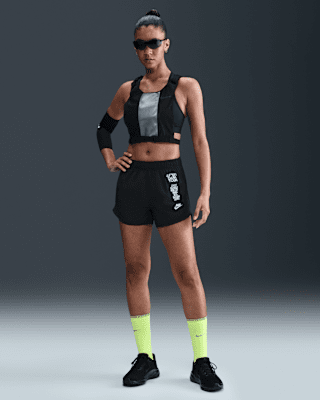 nike tempo Женские шорты для бега dri fit со средней посадкой и короткой подкладкой nike tempo Женские шорты для бега dri fit со средней посадкой и короткой подкладкой
